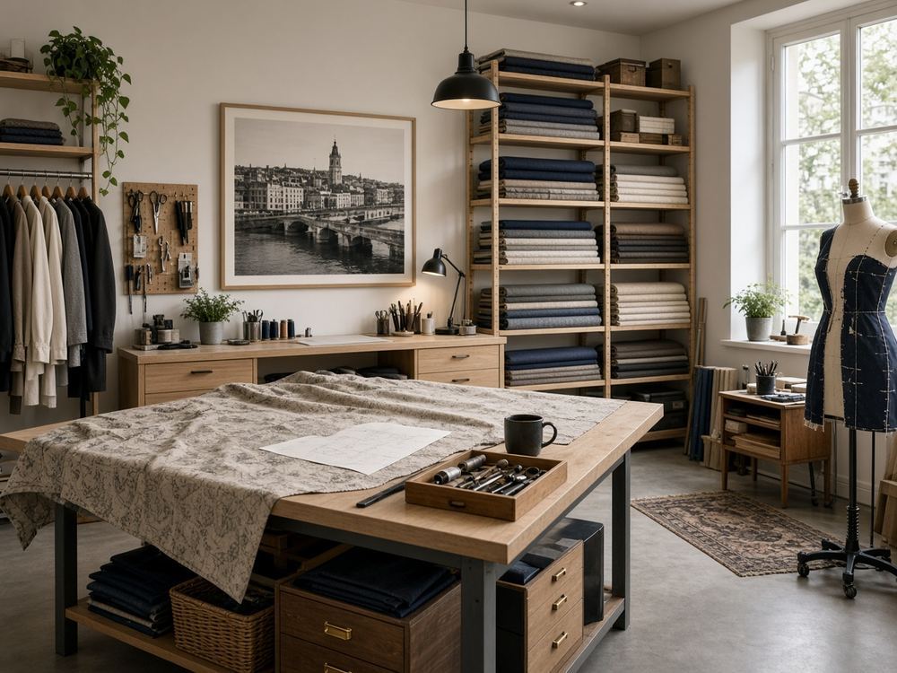 About the Custom clothing / dressmaking / made-to-measure sewing studio at Atelier Dismospera