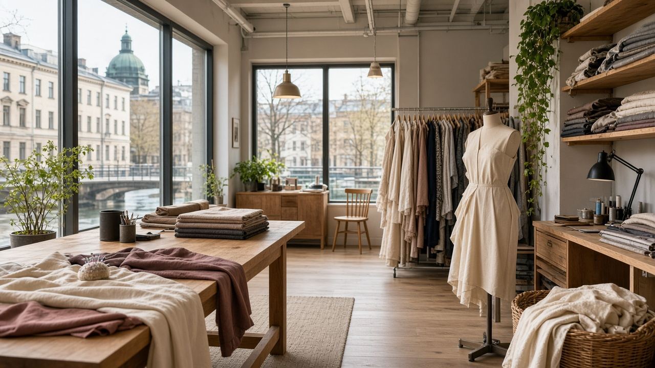 Custom clothing / dressmaking / made-to-measure sewing full-bleed at Atelier Dismospera